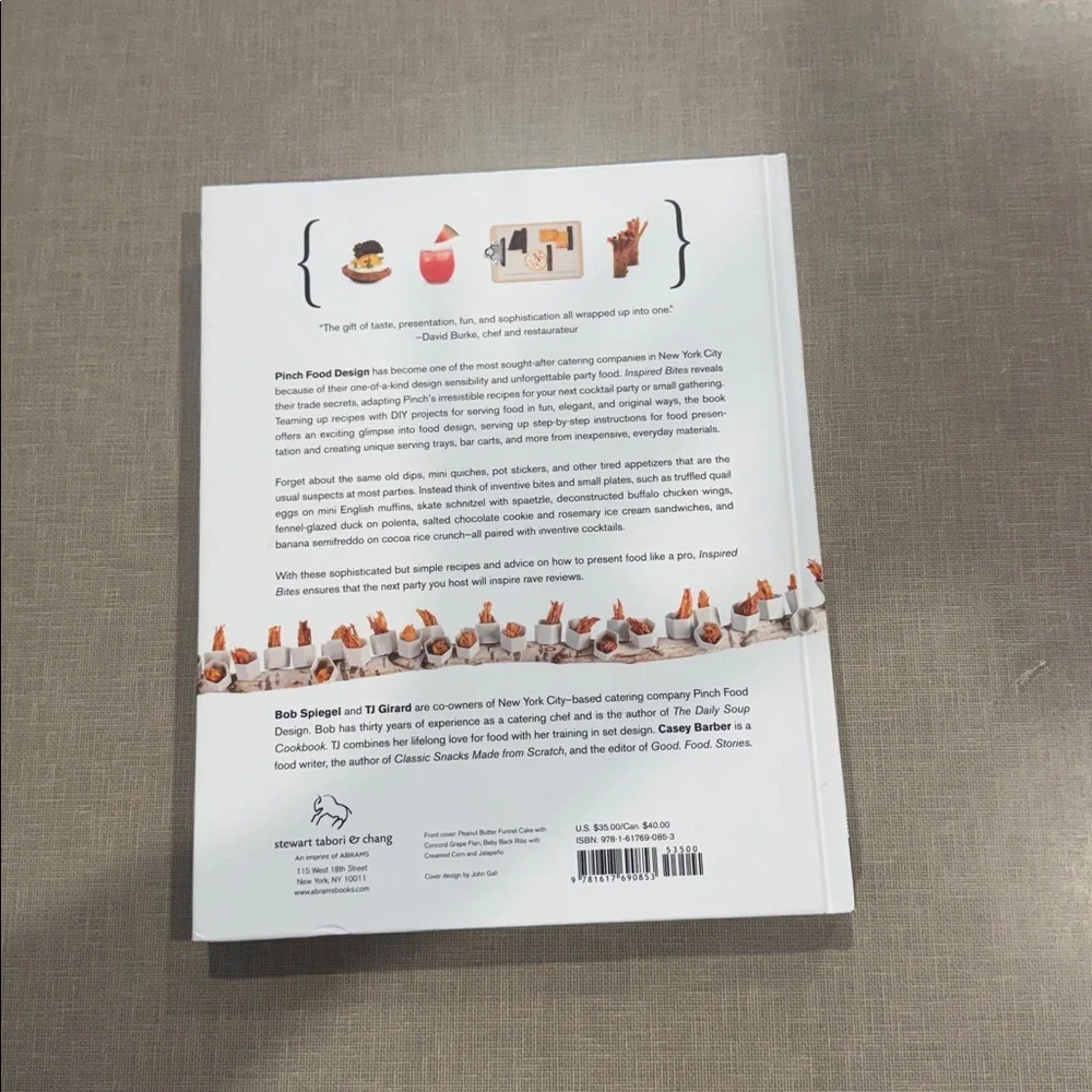 Inspired Bites Cookbook - White Hardcover